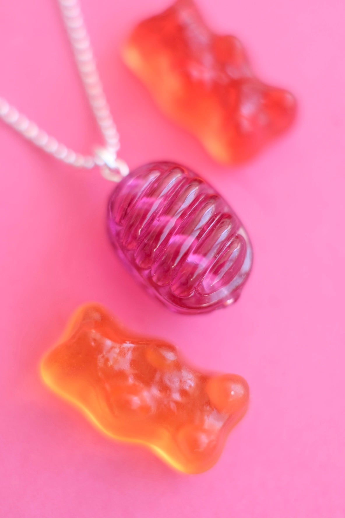 Glass Candy pendant (with or w/o chain)