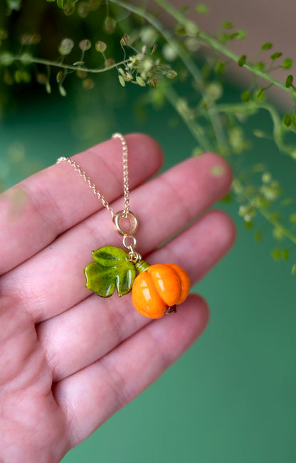 Murano glass pumpkin pendant