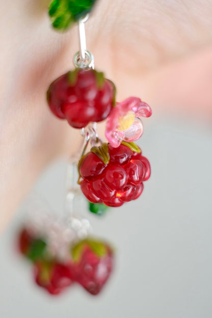 Murano glass mixed berry bracelet - 19 cm
