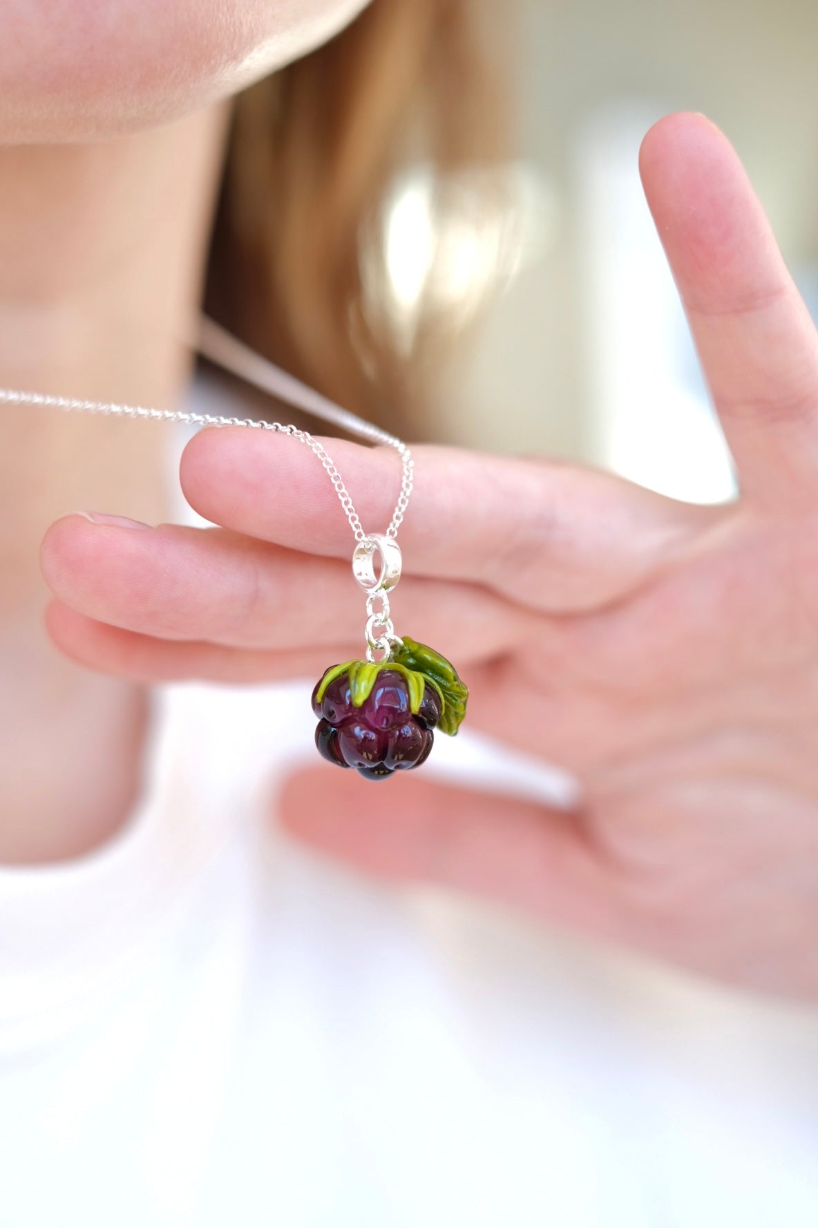 Murano glass Blackberry pendant