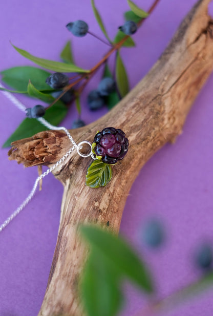 Murano glass Blackberry pendant