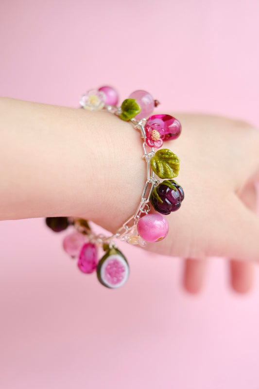 Murano glass mixed berry bracelet