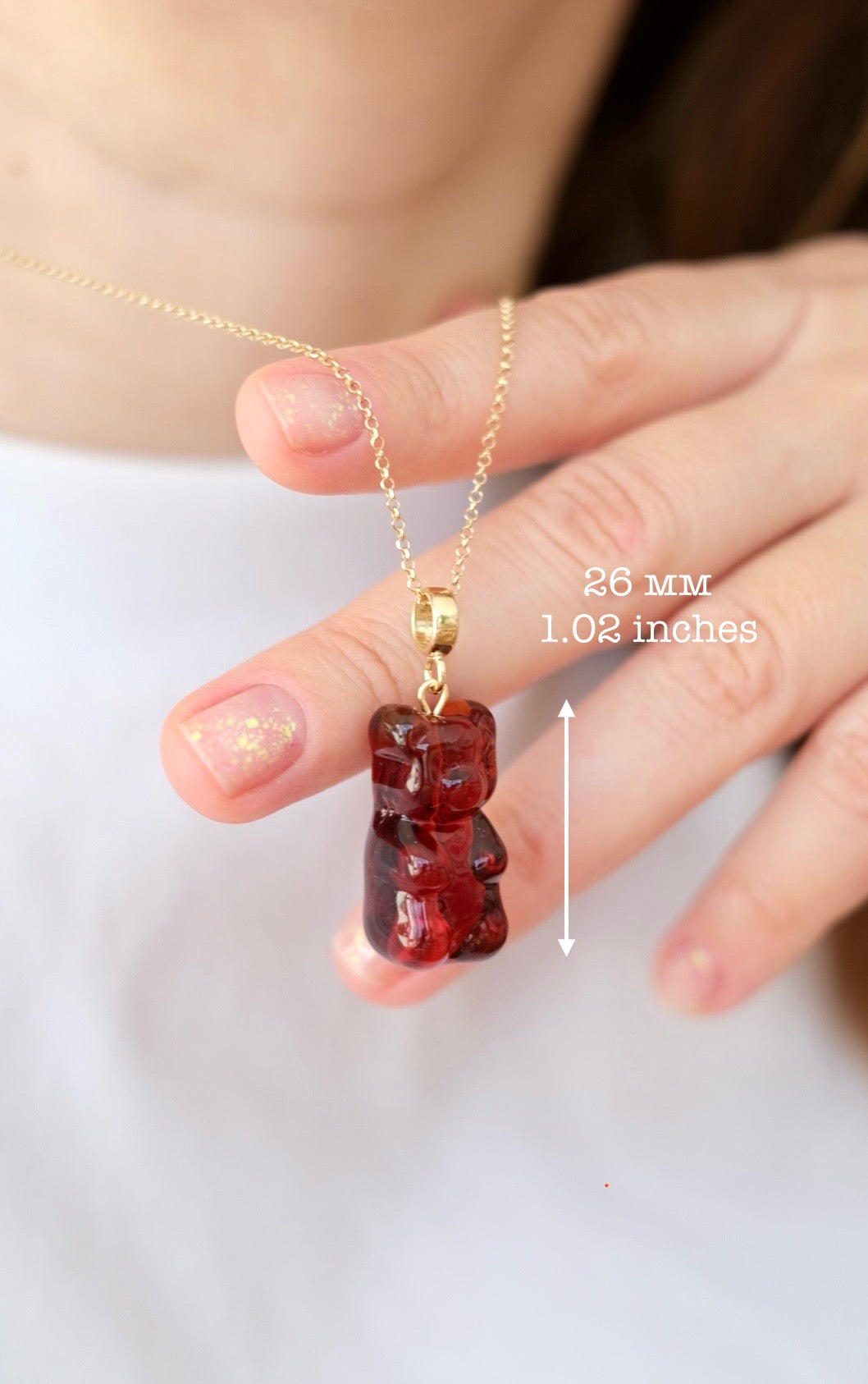 Gummy Bear glass pendant