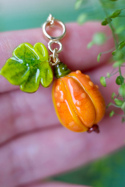 Murano glass pumpkin pendants