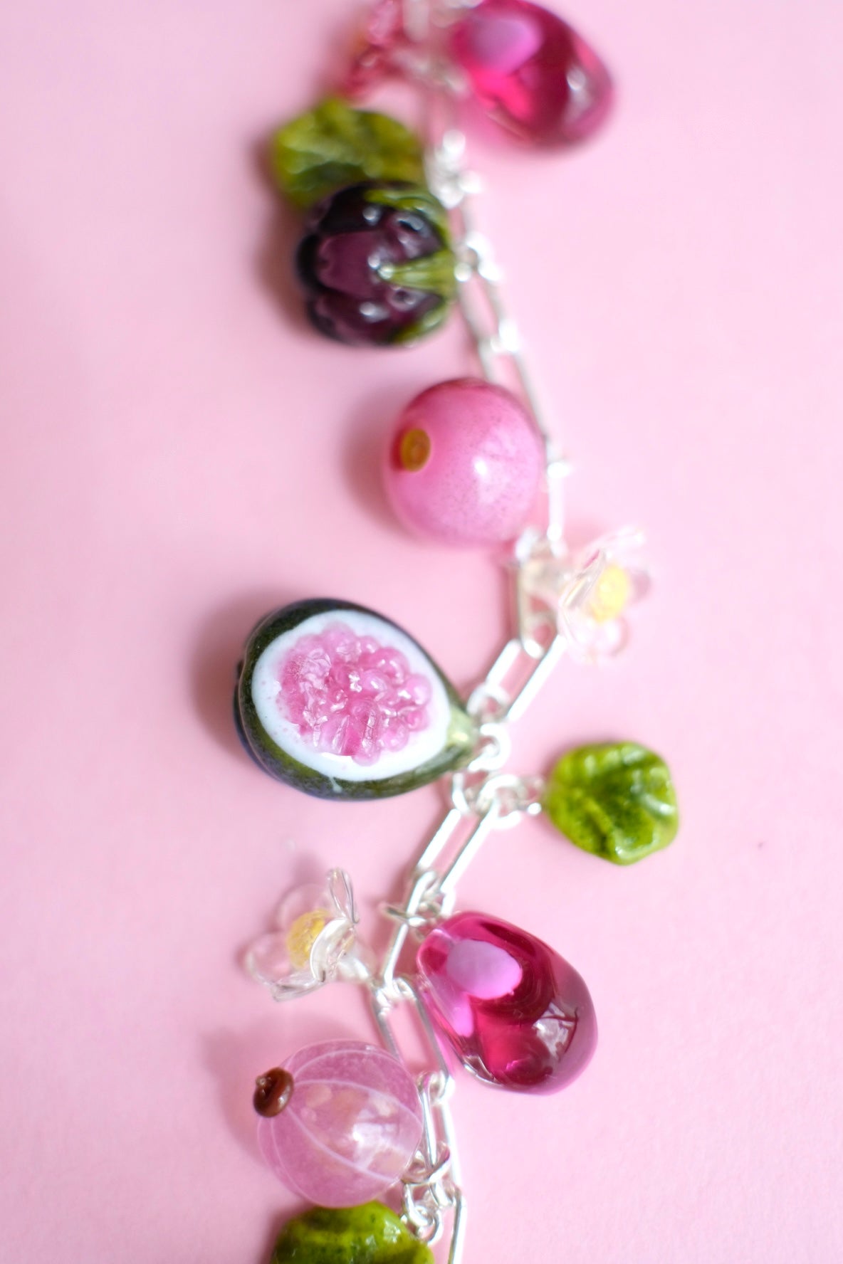 Murano glass mixed berry bracelet