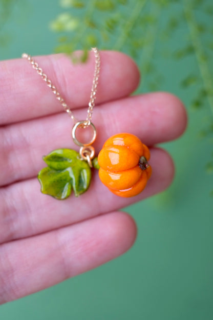 Murano glass pumpkin pendant