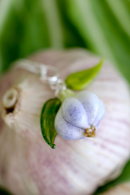 Garlic murano glass pendant