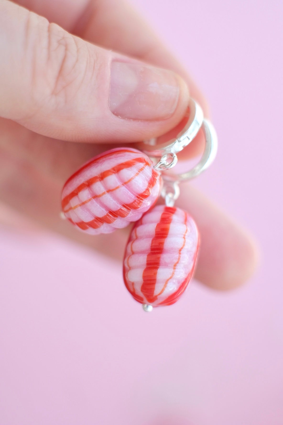Candy Earrings – Inspired by the Iconic “Crabs” Candy | Handmade Murano Glass & Sterling Silver