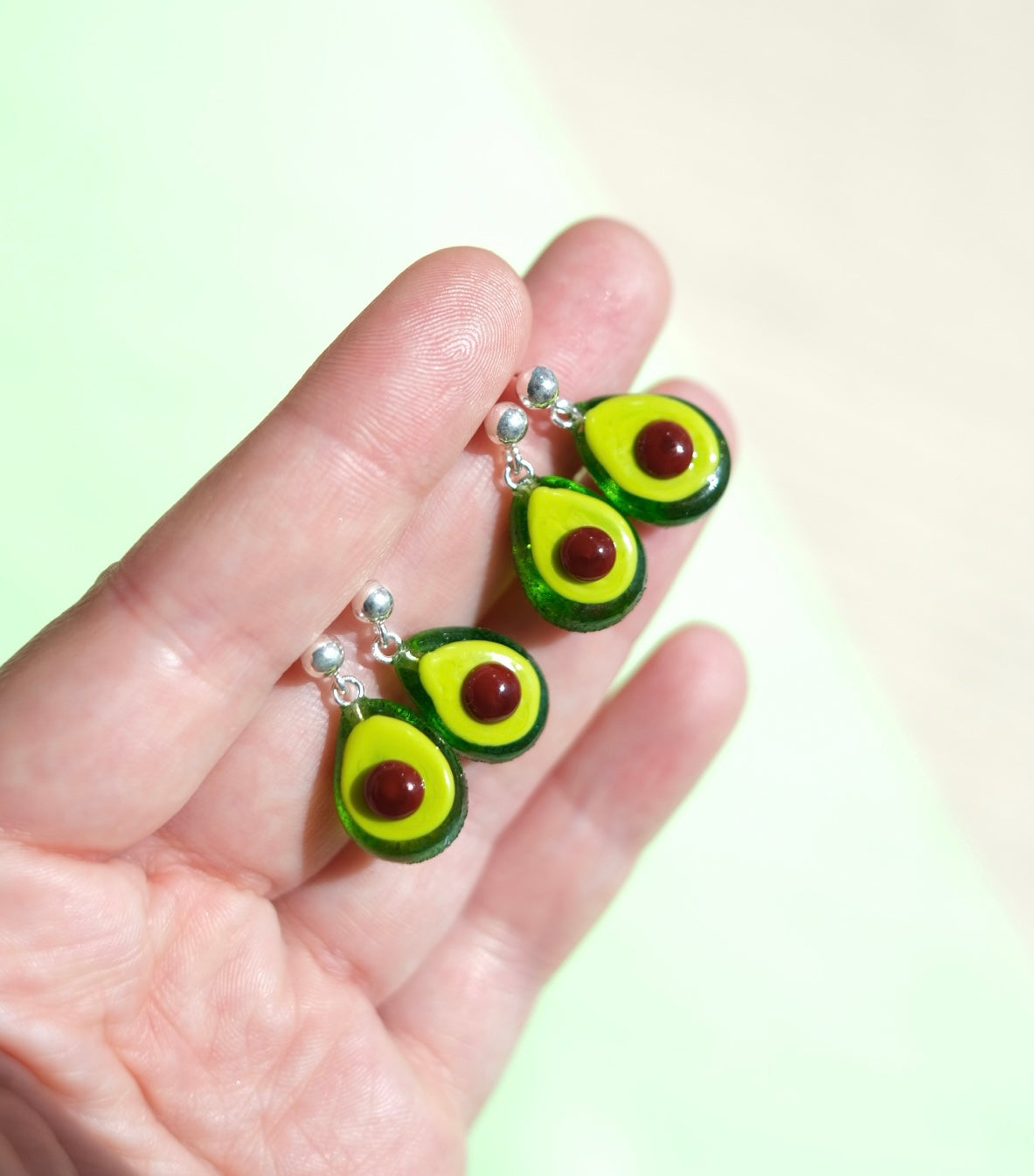 Avocado stud earrings