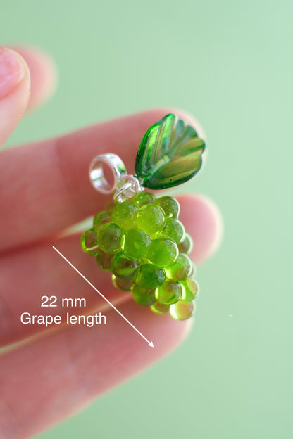 Green Grape glass pendant *no chain*