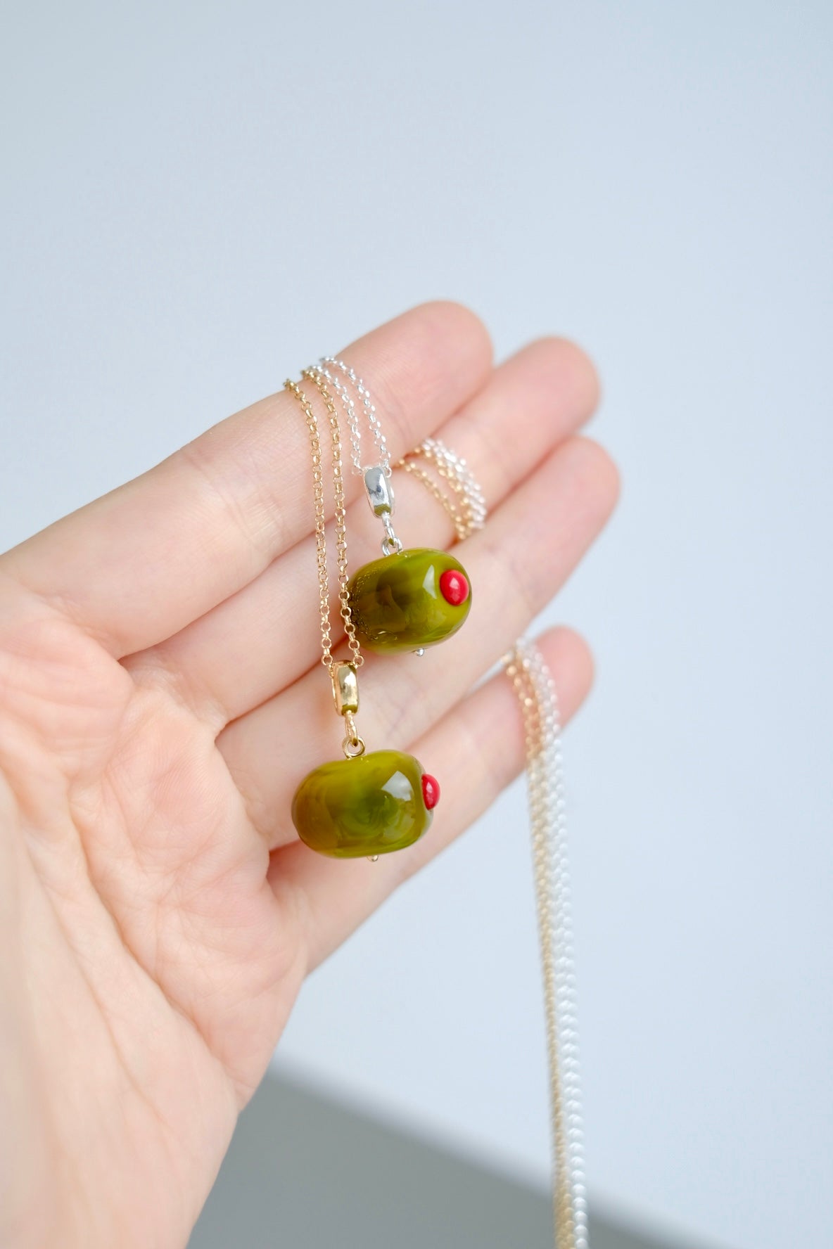 Murano glass Coctail olive pendant