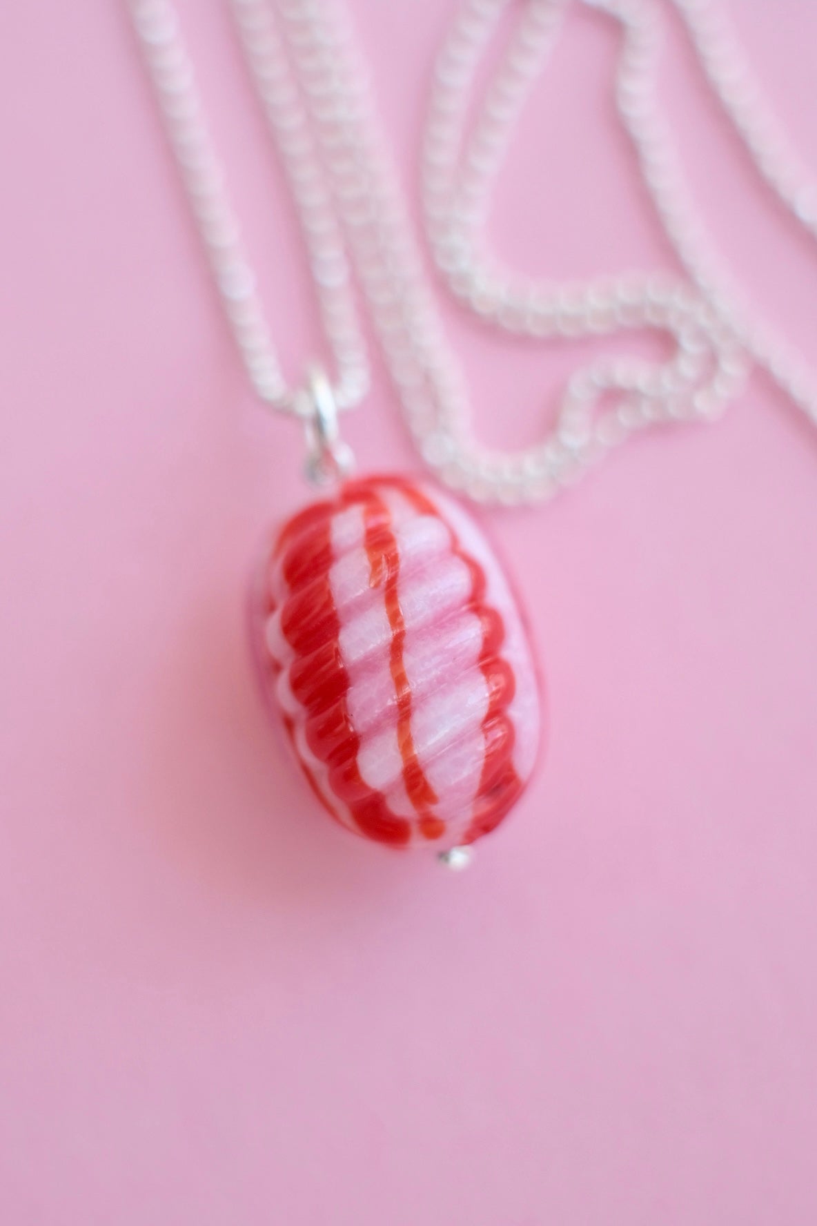 Candy Necklace – Inspired by the Iconic “Crabs” Candy | Handmade Murano Glass Pendant & Sterling Silver