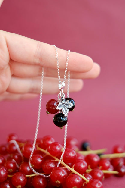 Murano glass black currant lampwork glass pendant