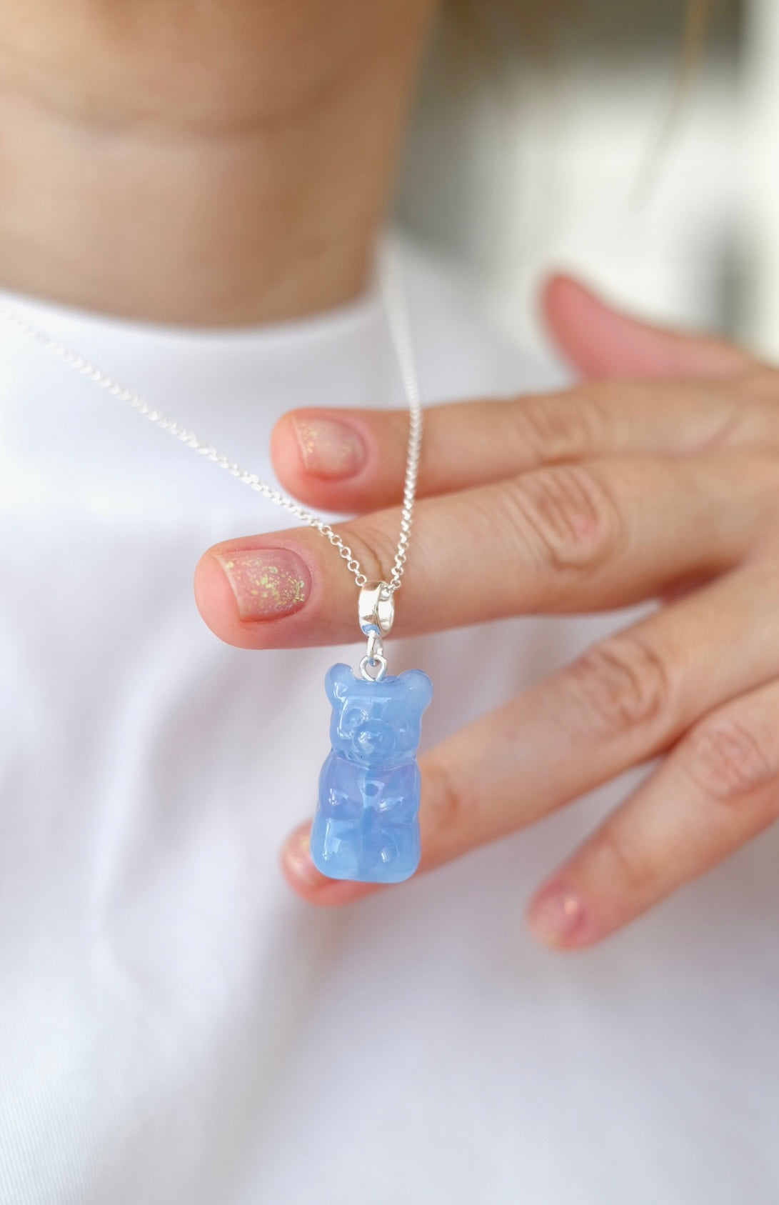 Gummy Bear glass pendant
