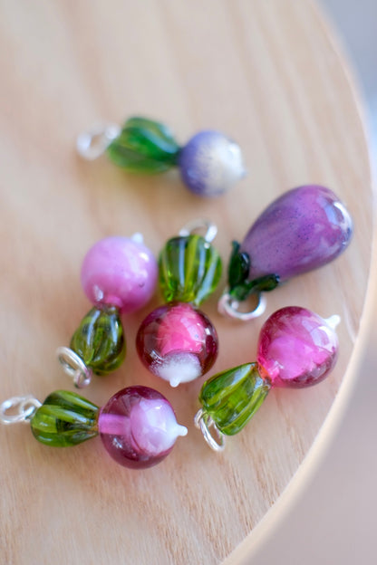 Glass vegetable pendants