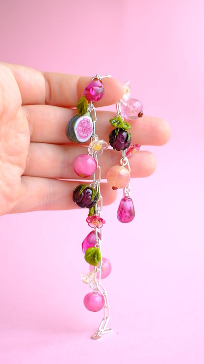 Murano glass mixed berry bracelet