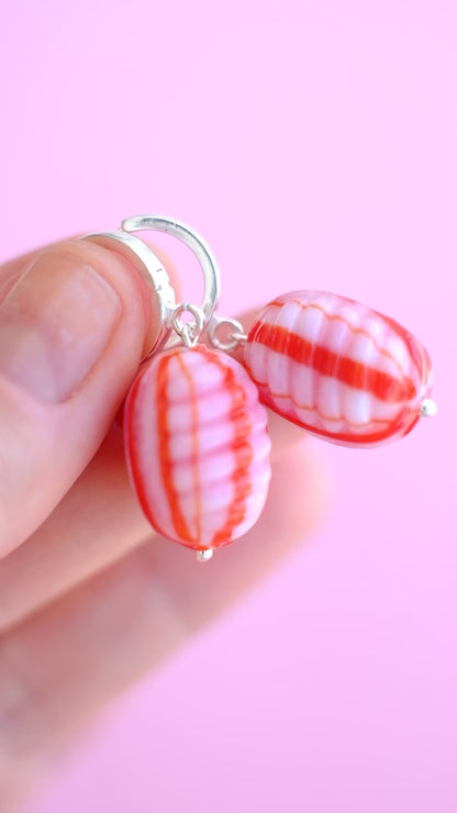 Candy Earrings – Inspired by the Iconic “Crabs” Candy | Handmade Murano Glass & Sterling Silver