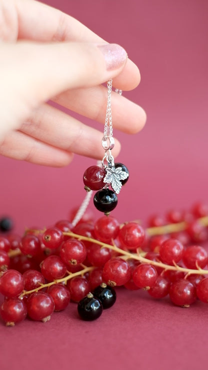 Murano glass black currant lampwork glass pendant