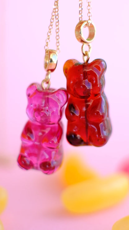 Gummy Bear glass pendant